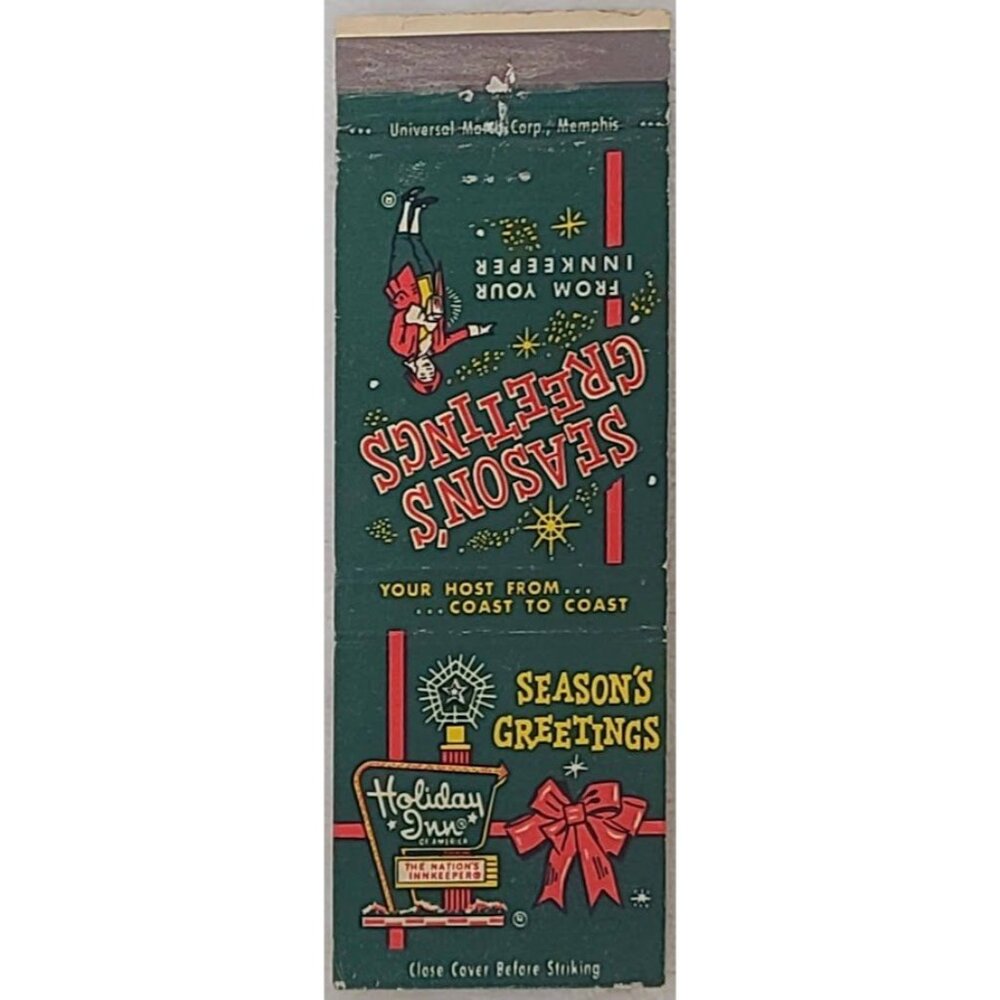 Front Strike Matchbook Holiday Inn Indianapolis IN Indiana Season's Greetings